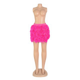 Party Feather Mini Skirt
