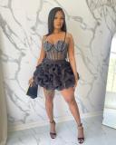 Party Beaded Sexy Tutu Dress