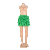 Party Feather Mini Skirt