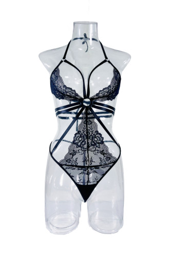 Floral Lace Hollow Out Bodysuit Lingerie