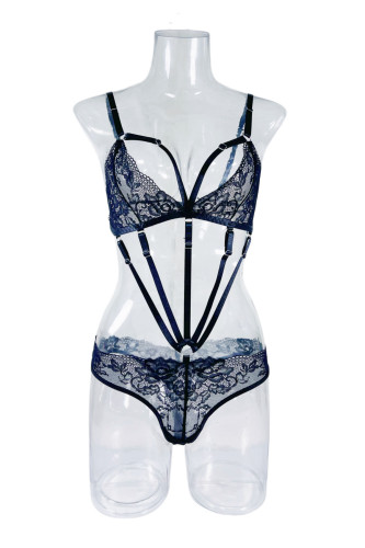 Floral Lace Hollow Out Bodysuit Lingerie