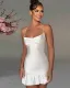 Party Sexy Backless Ruffle Hem Strap Mini Dress