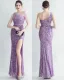 Formal One Shoulder Evening Dress Feather Prom Dress