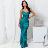 Party Sexy Floral Straps Long Maxi Dress