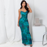 Party Sexy Floral Straps Long Maxi Dress