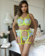Flower embroidered bra see-through sexy lingerie set
