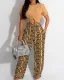 Women's three-quarter sleeve drawstring top fashionable casual pants set