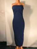 Ladies gradient tube denim sexy dress