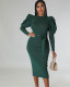 long-sleeved autumn temperament slim dress
