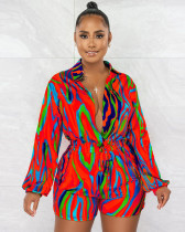 Autumn and winter fashionable printed casual rompers jumpsuit