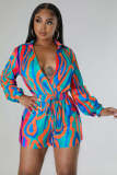 Autumn and winter fashionable printed casual rompers jumpsuit