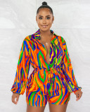 Autumn and winter fashionable printed casual rompers jumpsuit