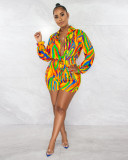 Autumn and winter fashionable printed casual rompers jumpsuit