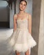 Party Sexy Straps Feather Sequin Dress