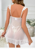 Sexy lace see-through pajamas thong sexy lingerie nightgown