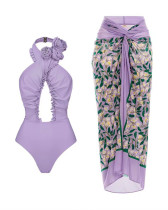 French two-piece women's swimsuit cross hollow swimwear for women
