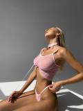 Sexy open panties strappy mesh underwear set