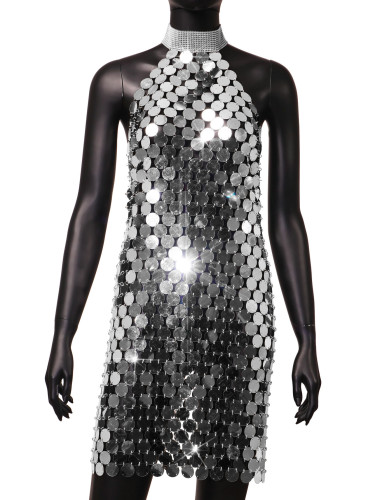 Nightclub handmade sequined dress