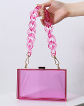 Fashion Acrylic Bag Women's Shoulder Chain Crossbody Dinner Party Bag Cross-Border Square Transparent Bag