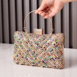 Diamond-encrusted dinner bag high-end banquet bag, fashionable rhinestone bag