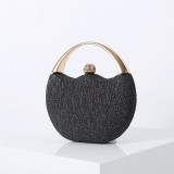 Retro glitter hand-held banquet bag, fashionable arc dinner bag, wedding bag, party beaded bag, evening bag