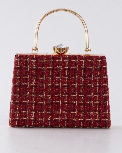 Winter dinner bag high fashion versatile woolen handbag banquet bag for women