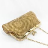 Metal rhinestone evening bag chain evening bag high-end clutch bag party bag