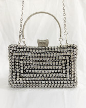 Handmade diamond banquet bag fashion chain portable dinner bag