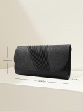 Shiny Women's Bag Pleated Flap Clutch Women's Banquet Bag