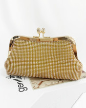 Metal rhinestone evening bag chain evening bag high-end clutch bag party bag