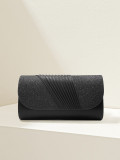 Shiny Women's Bag Pleated Flap Clutch Women's Banquet Bag