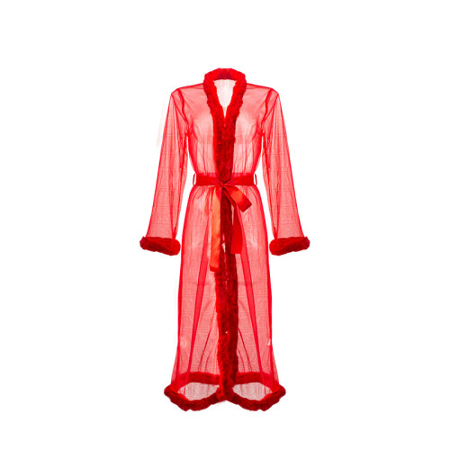 Mesh sexy see-through nightgown