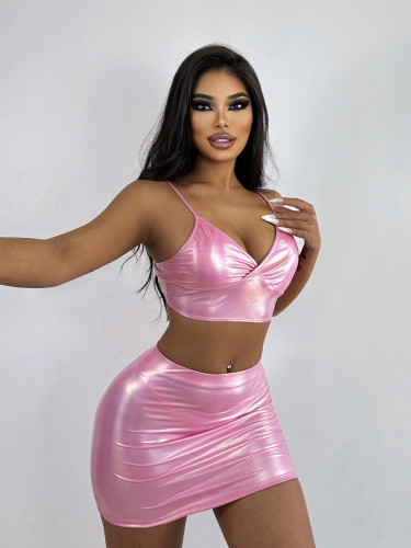 Three-piece sexy bikini skirt set