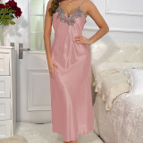 Women's pajamas satin sexy nightgown
