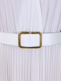 2024 spring new women's solid color plus size dress