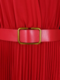 2024 spring new women's solid color plus size dress