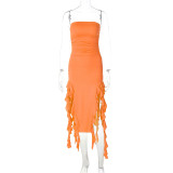 Summer new fashion sexy personalized irregular dress