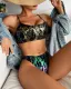 Bikini gradient glossy one-piece swimsuit