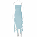 Summer new fashion sexy personalized irregular dress