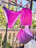 New Bikini Gradient Swimsuit Crossover Female Sexy Swimwear