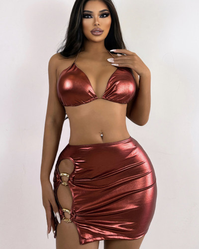 Three-piece sexy o-ring bikini spa swimsuit three-piece set