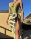 Women's one-piece swimsuit two-piece long beach cover-up swimsuit