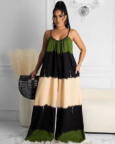 2024 Summer Fashion Casual Sleeveless Loose Printed Jumpsuit