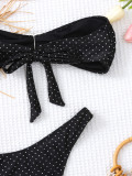 2024 new bikini glitter tube three-piece swimsuit
