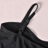 New summer sleeveless hot diamond backless sling dress