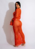 Knitted casual hollow out sequin beach dress cover-ups