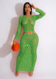 Knitted casual hollow out sequin beach dress cover-ups