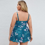 2024 plus size swimwear two-piece tankinis print shorts bathing suit