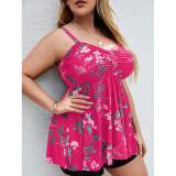 2024 plus size swimwear two-piece tankinis print shorts bathing suit