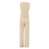 Cotton vest pants suit summer vacation two-piece set